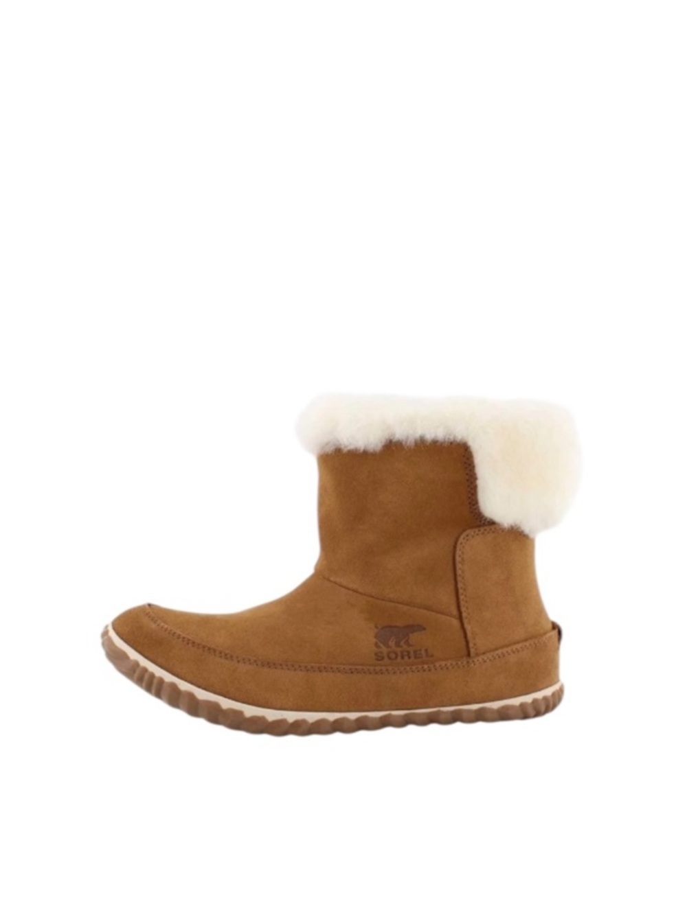 SOREL Out N About Pull On Chestnut Winter plush Faux Fur-Lined Boots size 10.5